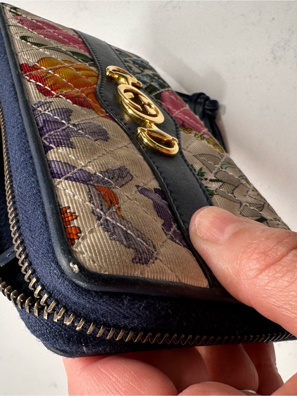 Gucci Zumi Floral Canvas Leather Horsebit Wallet - Picture 8 of 11